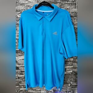 Adidas Men's Vibrant Blue Polo Shirt